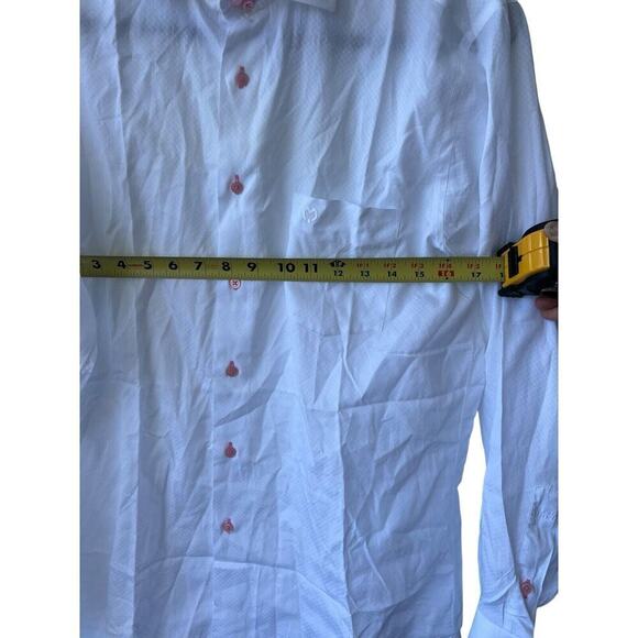 Mila Schon Button Down White Contrast Pink Buttons Sz S - Picture 6 of 7